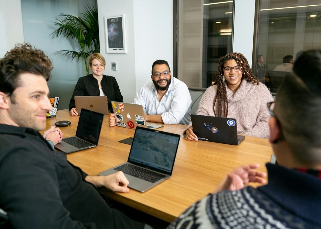 Studywell team collaborating in a meeting